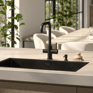 Køkkenarmatur Strix Med Lukning Mat Sort