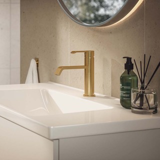 Håndvaskarmatur Loxia Lav Børstet Messing