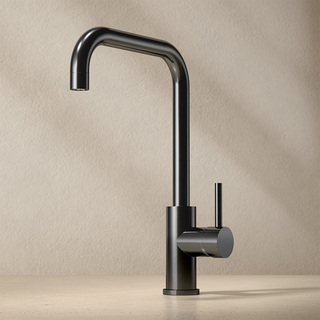 Køkkenarmatur Strix Uden Lukning Børstet Sort Krom