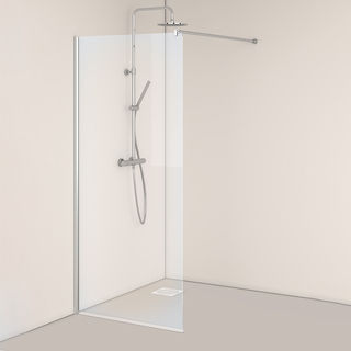 Brusevæg Nejd 80 Klarglass Mat Aluminium