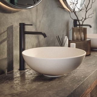 Håndvaskarmatur Corax Høj Mat Sort