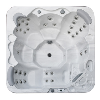 Udendørs Spabad Sandhamn  Hvid/Grå Med Termolåg - 2026