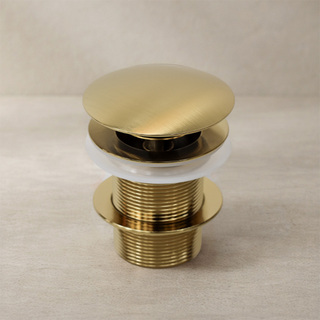 Bundventil Push Uden Overløb Børstet Messing