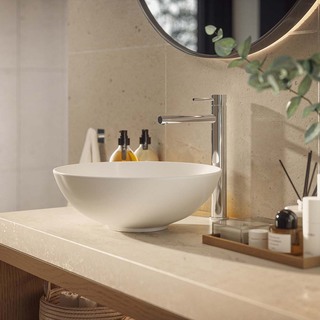 Håndvaskarmatur Asio Høj Blank Rustfri