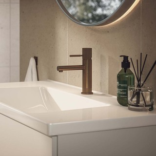 Håndvaskarmatur Zenit Lav Børstet Bronze