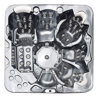 Udendørs Spabad Djursholm Sort Melert/Grå Med Termolåg