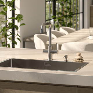 Køkkenarmatur Strix Med Lukning Børstet Rustfri