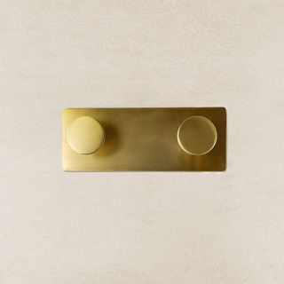 Håndklædekrog 2-Knage Børstet Messing