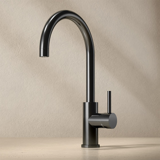Køkkenarmatur Ciconia Uden Lukning Børstet Sort Krom