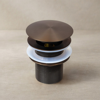 Bundventil Push Uden Overløb Børstet Bronze