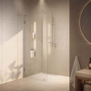 Brusevægge Lynx Klarglass 100 Krom