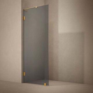 Brusevægge Lynx Mørk Tonet Glass 100 Børstet Messing