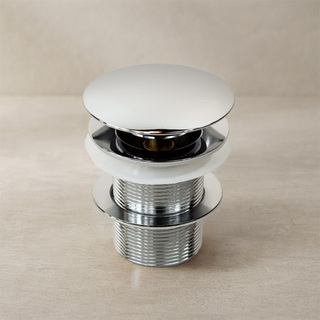 Bundventil Push Uden Overløb Blank Rustfri