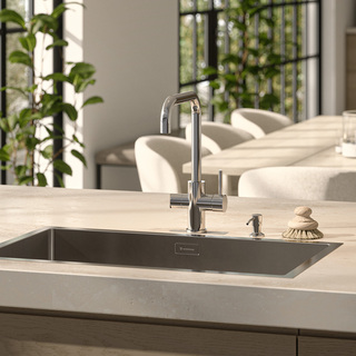 Køkkenarmatur Strix Med Lukning Blank Rustfri