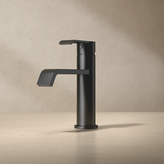 Håndvaskarmatur Loxia Lav Mat Sort