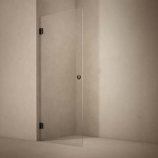 Brusedør Lynx Klarglass 100 Sort