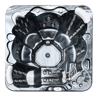 Udendørs Spabad Sandhamn Sort/Grå Med Ekstra Tykt Termolåg - 2026