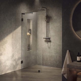 Brusevægge Lynx Klarglass 100 Børstet Bronze