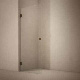 Brusedør Lynx Klarglass 100 Børstet Bronze