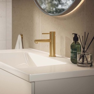 Håndvaskarmatur Asio Lav Børstet Messing