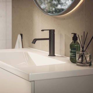 Håndvaskarmatur Loxia Lav Mat Sort