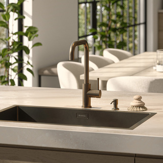 Køkkenarmatur Strix Uden Lukning Børstet Bronze