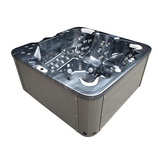 Udendørs Spabad Djursholm Sort Melert/Grå Med Termolåg