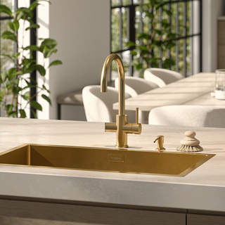 Køkkenarmatur Ciconia Med Lukning Børstet Messing