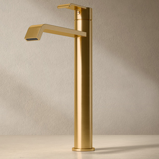 Håndvaskarmatur Loxia Høj Børstet Messing