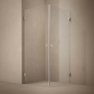 Brusehjørne Lynx Klarglass 90X90 Krom