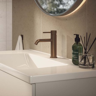 Håndvaskarmatur Corax Lav Børstet Bronze