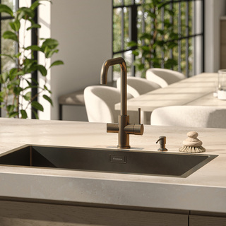 Køkkenarmatur Strix Med Lukning Børstet Bronze