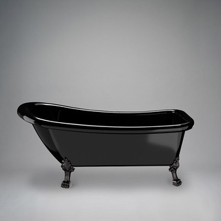 Badekar 1530 Sofia Sort Med Sorte Løvefødder