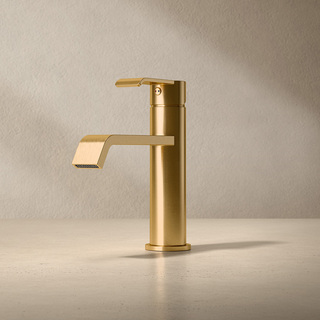 Håndvaskarmatur Loxia Lav Børstet Messing