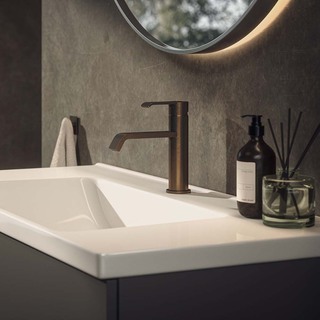 Håndvaskarmatur Loxia Lav Børstet Bronze