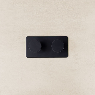 Håndklædekrog 2-Knage Mat Sort