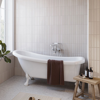 Badekar 1530 Sofia Hvid Med Hvide Løvefødder