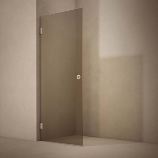 Brusedør Lynx Bronze Tonet Glass 100 Krom