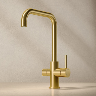 Køkkenarmatur Strix Med Lukning Børstet Messing