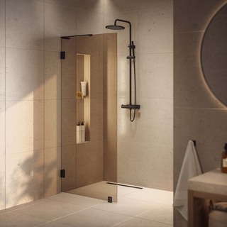 Brusevægge Lynx Bronze Tonet Glass 100 Sort