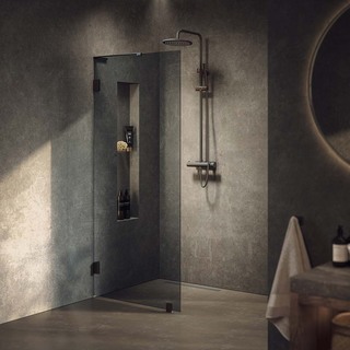 Brusevægge Lynx Mørk Tonet Glass 100 Børstet Bronze