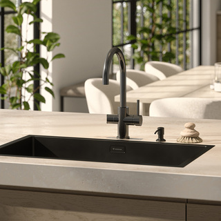 Køkkenarmatur Ciconia Med Lukning Børstet Sort Krom