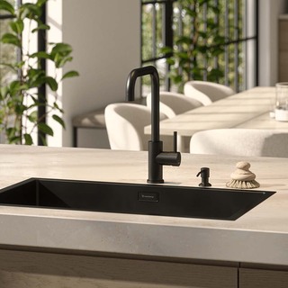 Køkkenarmatur Strix Uden Lukning Mat Sort